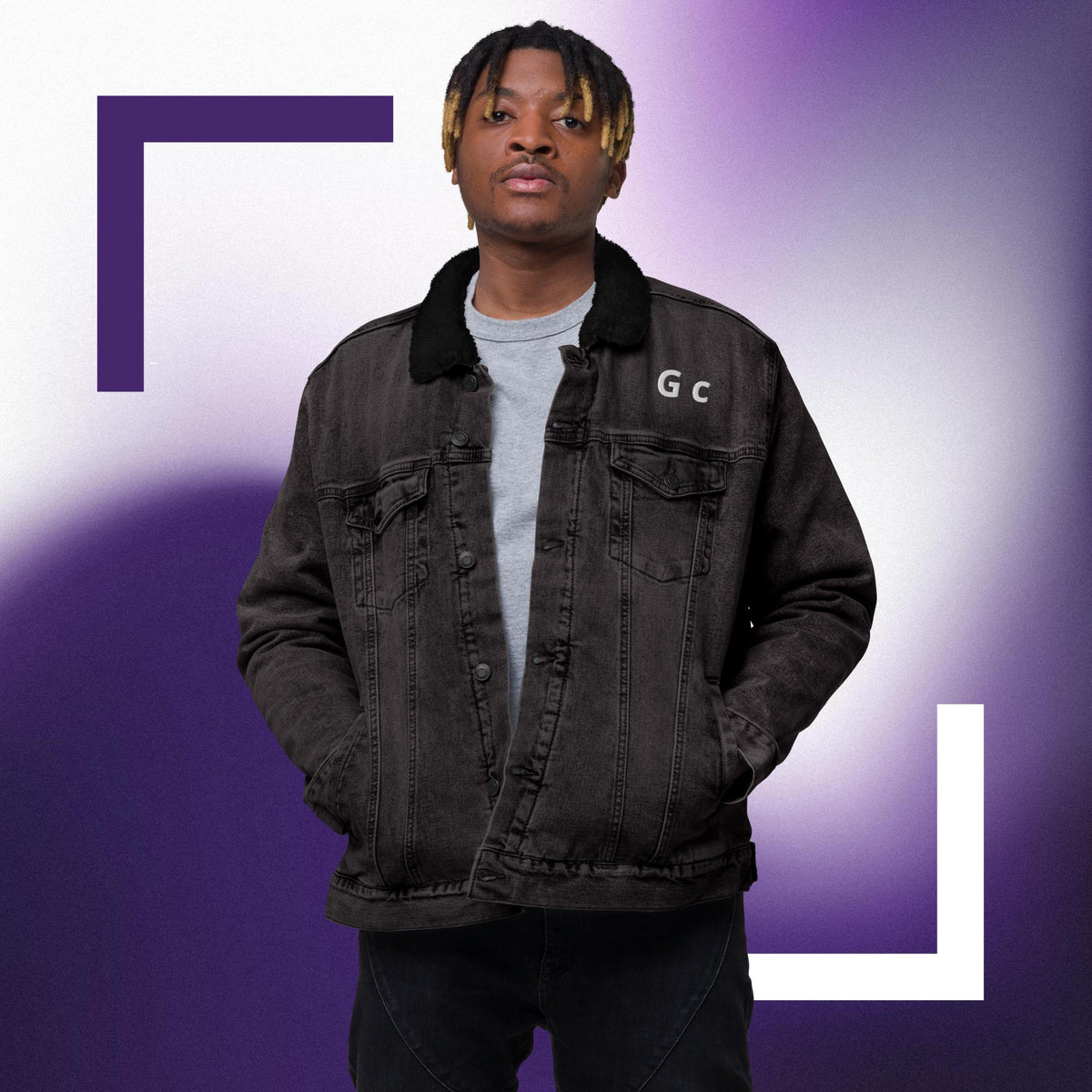 Unisex denim sherpa jacket